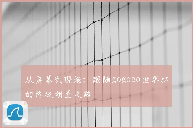 从屏幕到现场:跟随gogogo世界杯的终极朝圣之路